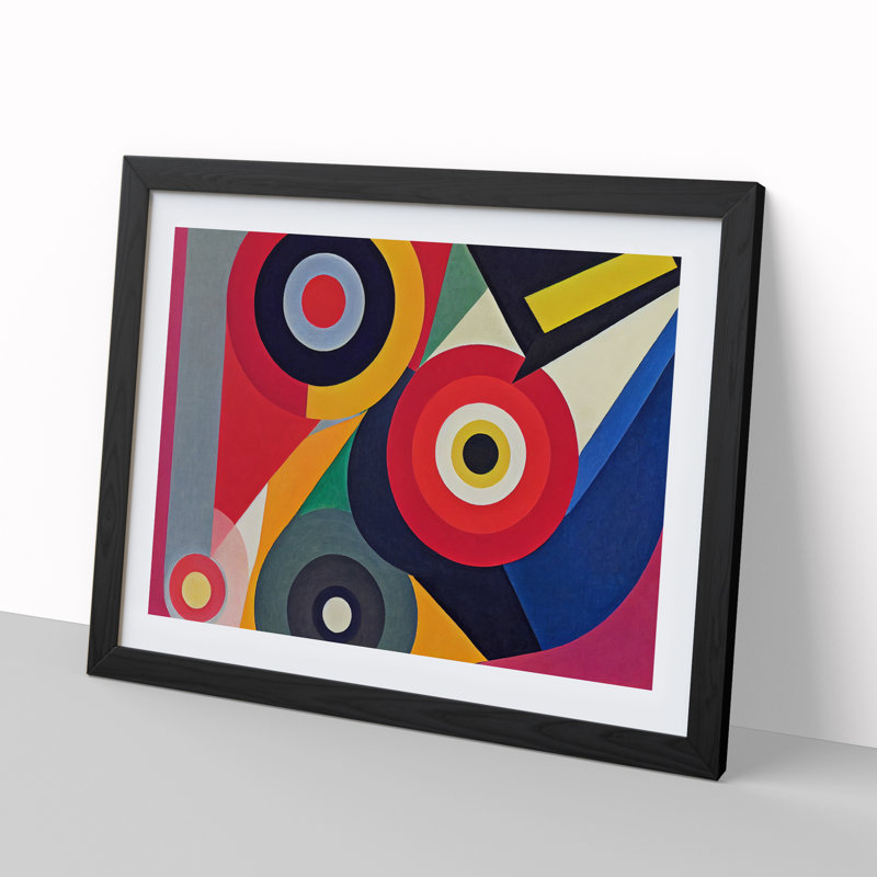 Awe Inspiring Modern Abstract - Single Picture Frame Print, 34cm H x 46cm W x 2cm D, Black Framed