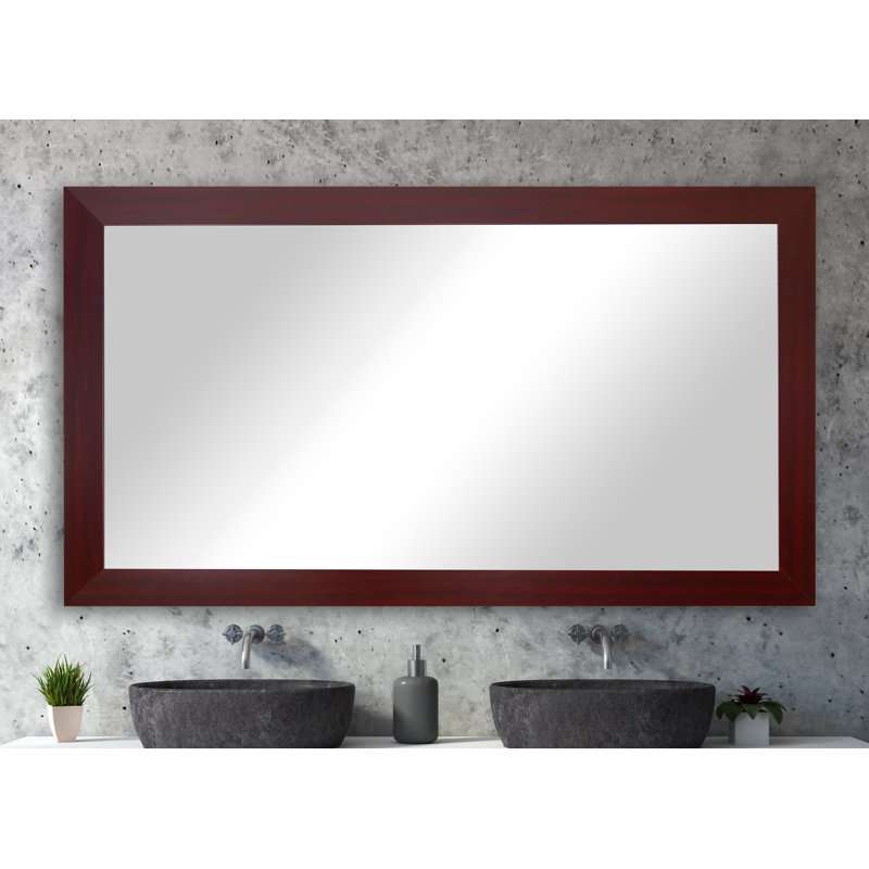 Engineered Wood Flat Wall Mirror, 33" x 52"