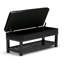 Banc de rangement avec repose-pieds capitonné et tablette ouverte Cosmopolitan-890916879