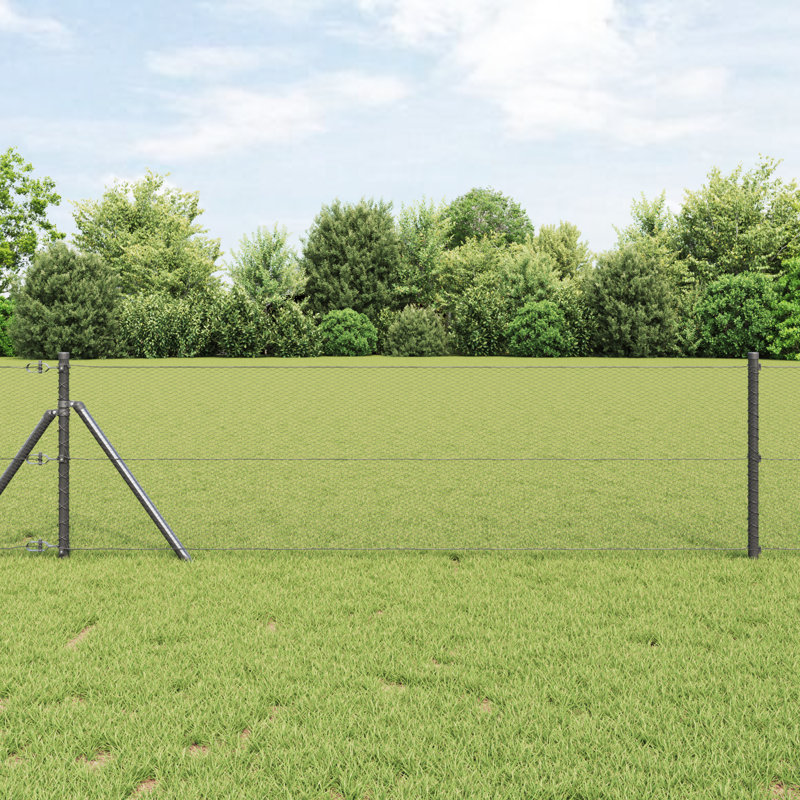 Hexagon Fence Steel, 60cm H x 1000cm W, Grey