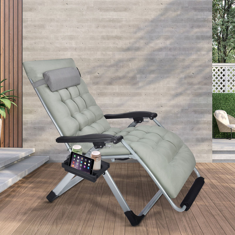 Fauteuil très grand pliable Bucero, gris