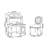 Simplified American style desk and chair set