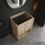Meuble-lavabo autoportant 24 po, 2 portes à fermeture douce, chêne, contreplaqué (sans le lavabo)