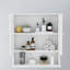 Armoire murale de salle de bain avec portes et tablettes à miroir Doule