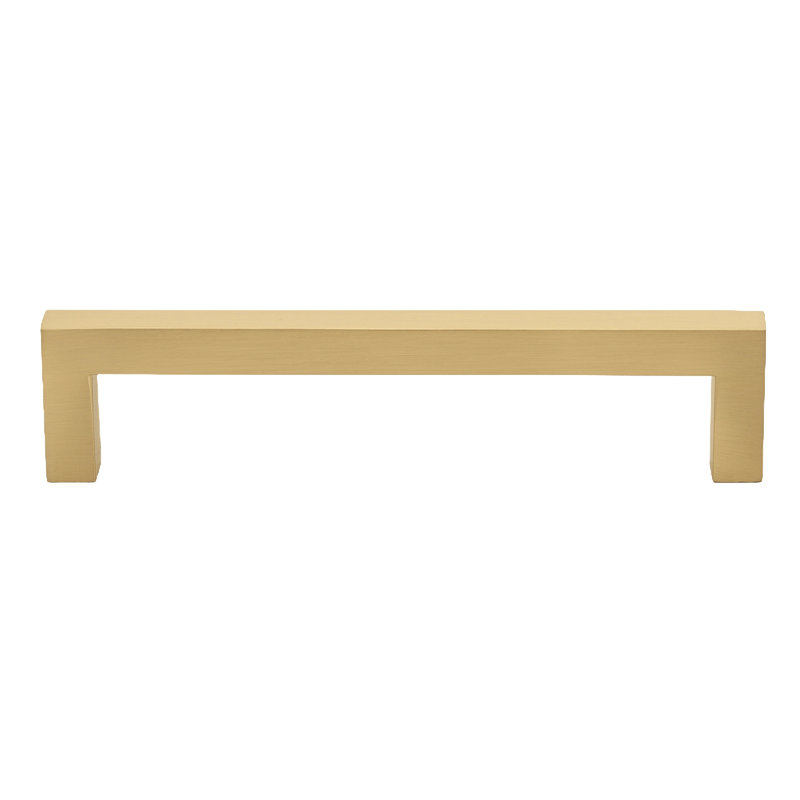 Kingston Collection Solid Square Bar Pull, 5.0625", Champagne Gold