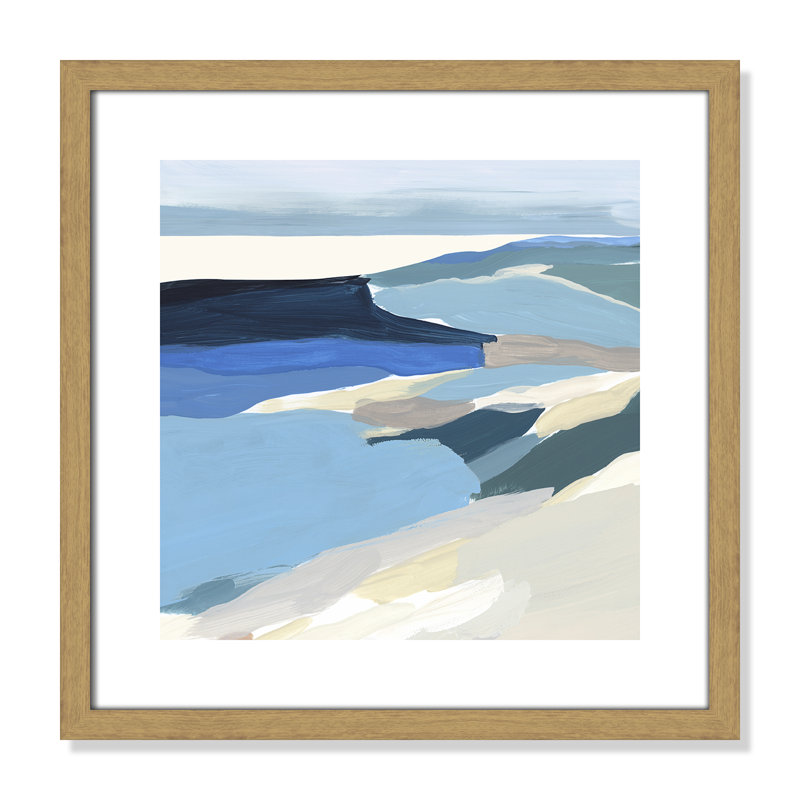 Decker Graham Lake II - reproduction d'art, H 18,25 po x l 18,25 po x P 0,75 po, Toile avec cadre en bois beige