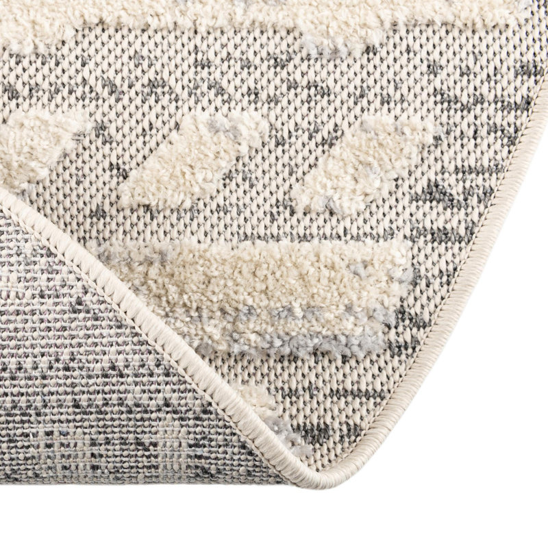 Groton Cream/Grey Area Rug, Round 3'3"