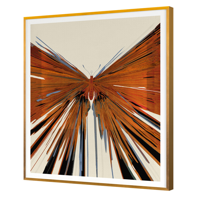 Butterfly Boom 1 Print by Todaro, Katie, Gold Single Picture Framed, 48'' H x 41'' W