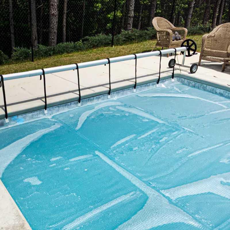 Winado 12 Mil 18X36 Ft. Couverture solaire transparente pour piscine rectangulaire, H 216 po x l 432 po, Transparent