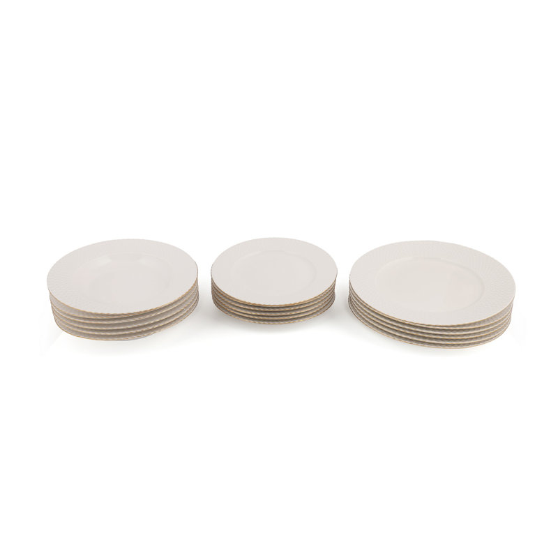 Ashwaq Piece Porcelain Dinnerware Set - Service for 6