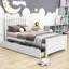 Lit plateforme simple avec tiroirs et rangement-148008440