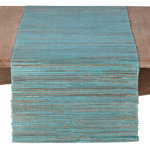 Bevis Shimmering Woven Nubby Natural Table Runner