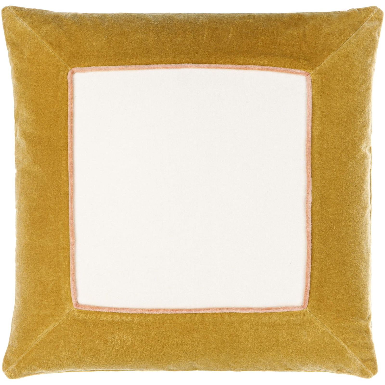 Rainier Cotton Throw Pillow, Down, 20" x 20", Copper