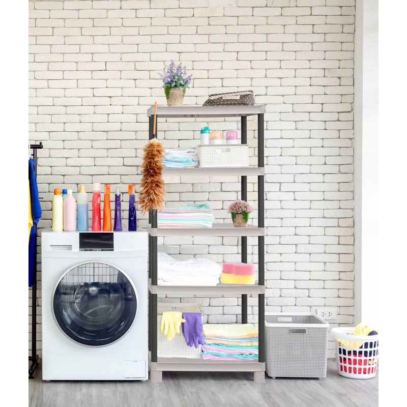 70cm W Plastic Height -Adjustable Shelving Unit