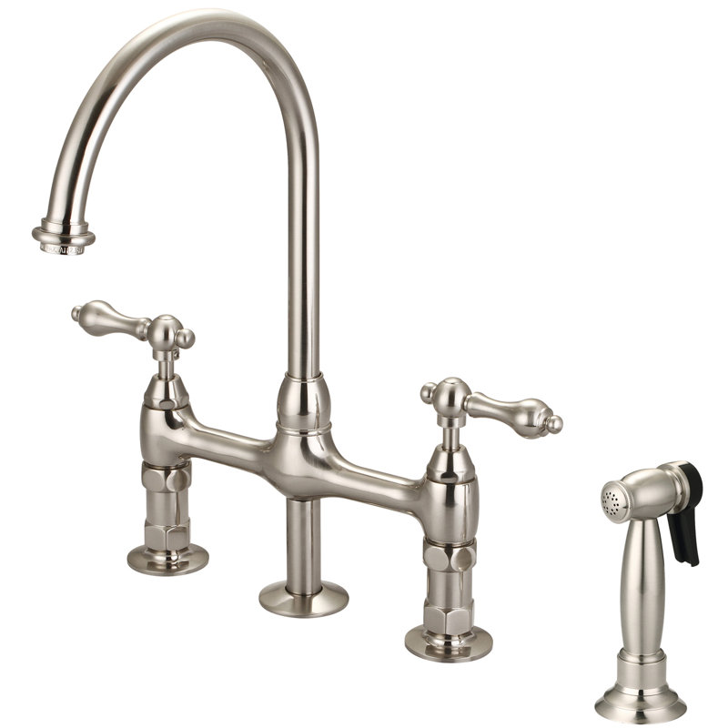 Barclay Harding Kitchen Faucet with Side Spray, Brushed Nickel