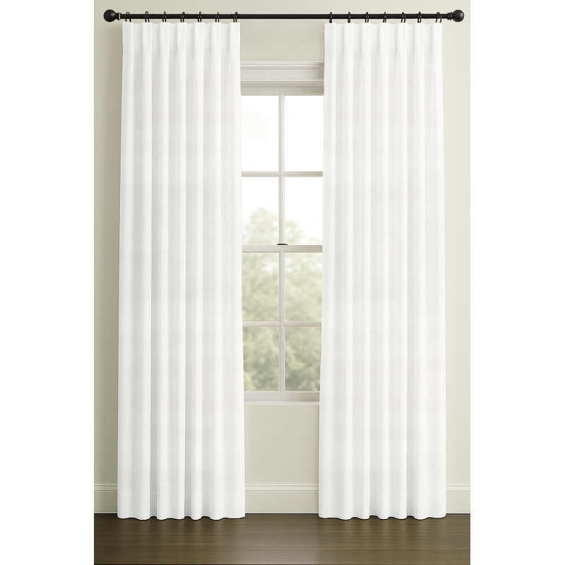 Veilleux White, Inverted Pleat, 33" W X 84" L, Double