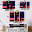 «Midnight Melody Retro 70S», impression d'art mural abstrait-108313911-108313910