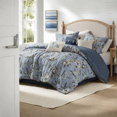 Ensemble de literie pour très grand lit élégant 7 pièces, mélange de coton de qualité supérieure, style campagnard floral rétro pour toutes les saisons