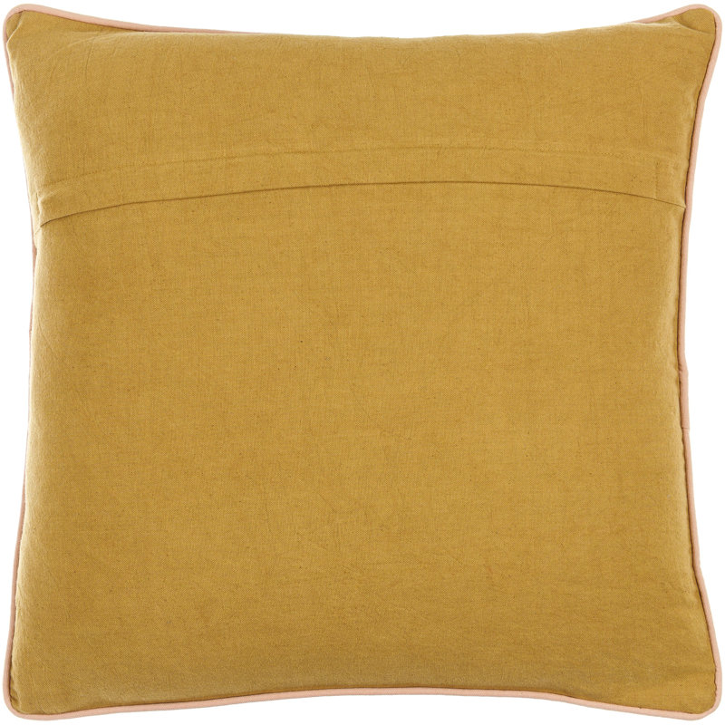 Veola Cotton Throw Pillow, Copper, Polyester/Polyfill, 18" x 18"