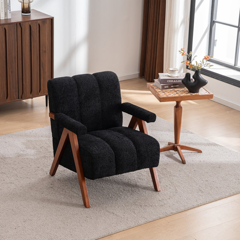 Chaise d'appoint Mid-Century, Noir