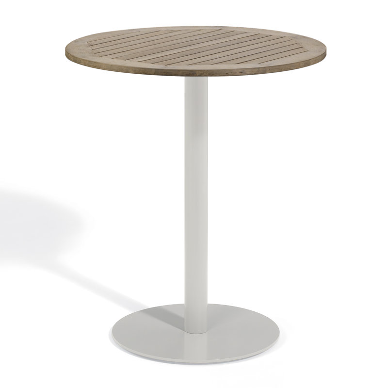 Travira Outdoor Round Bistro Table, 24" W x 24" L, Tekwood Vintage