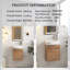 Ensemble de meuble-lavabo simple 17 po avec plateau en céramique Morfou-340950689