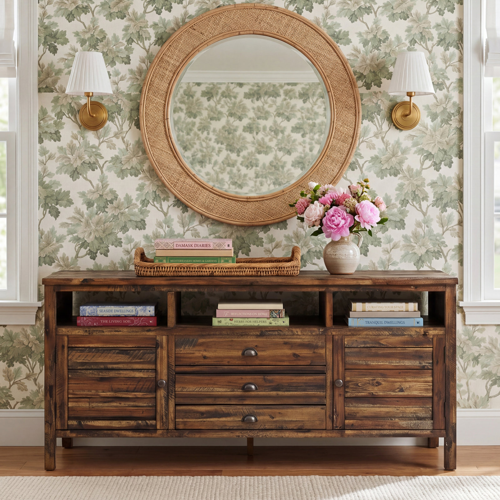 Castile Acacia TV Stand, Dakota Oak, 70"