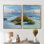 «Coastal Sunset View In South Carolina», ensemble de 2 reproductions d'art sur toile