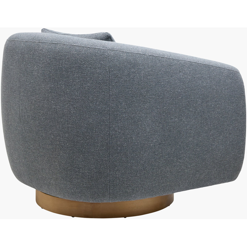 Becki Owens x Surya Loma Swivel Chair, Blue