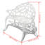 Aluminium and iron garden bench-26081754