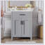 Ensemble de meuble-lavabo de 24 pouces avec lavabo en céramique, portes à fermeture douce et grand espace de rangement pour les espaces compacts