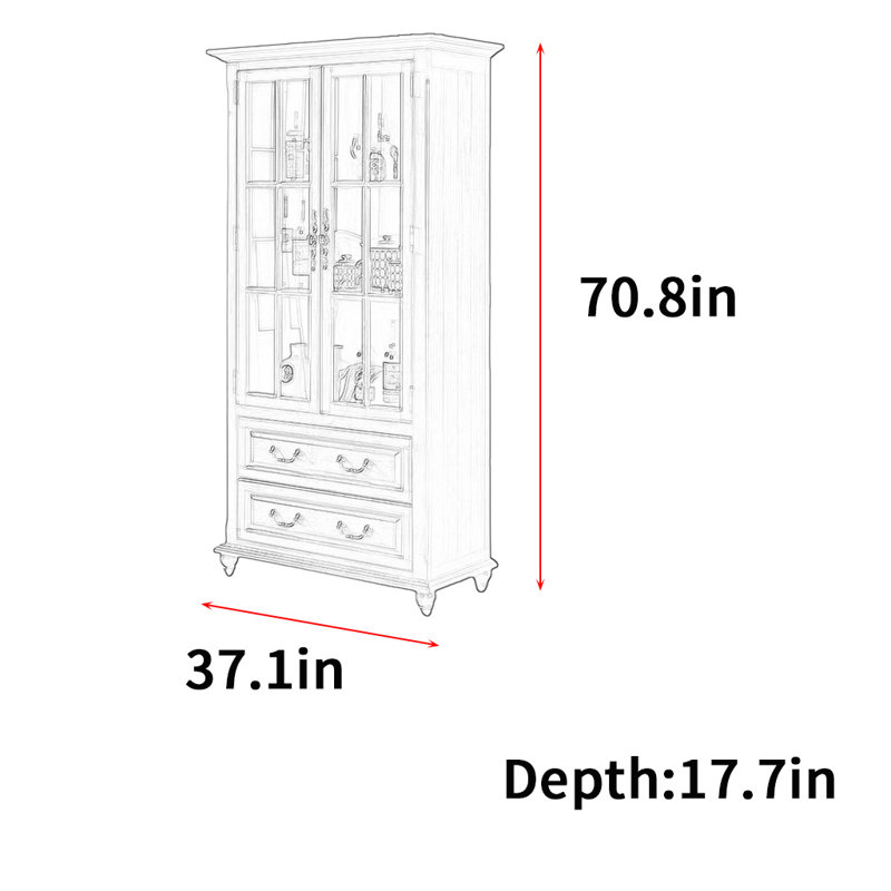 Dona, (2 tablettes) H 70,8 po x l 37,1 po x P 17,7 po
