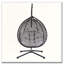 Hanging Egg Chair with Stand: Sturdy Iron Frame, PE Rattan, Foldable & Removable Cushion-5231013-5231012