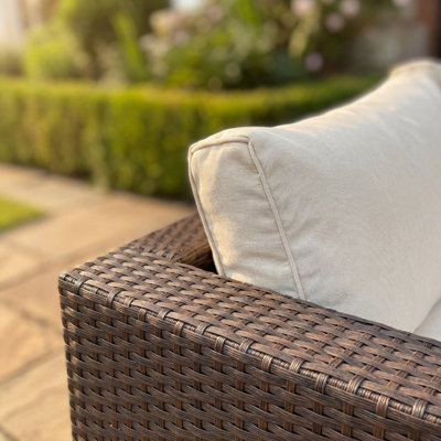 Taraf 4 Piece Modular Rattan L-Shaped Corner Garden Furniture