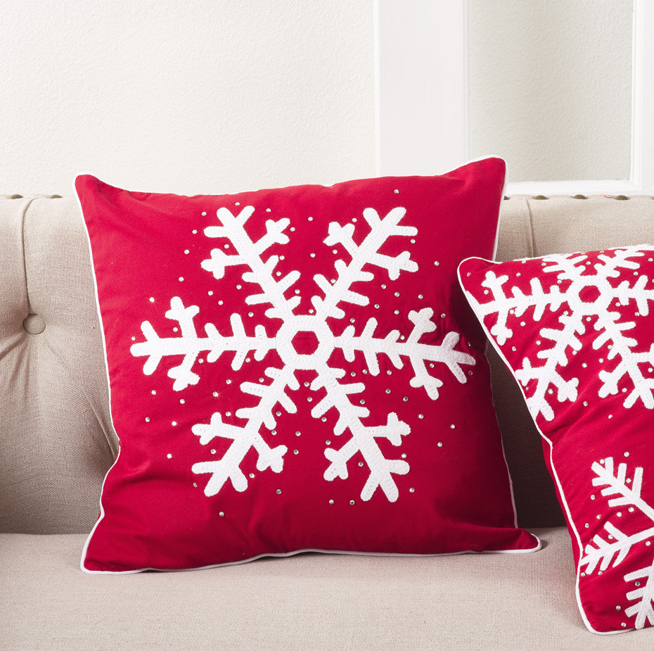 Nevar Collection Cotton Throw Pillow Saro