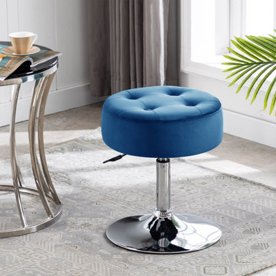 Tabouret de coiffeuse pivotant en velours de 16 po Leiser