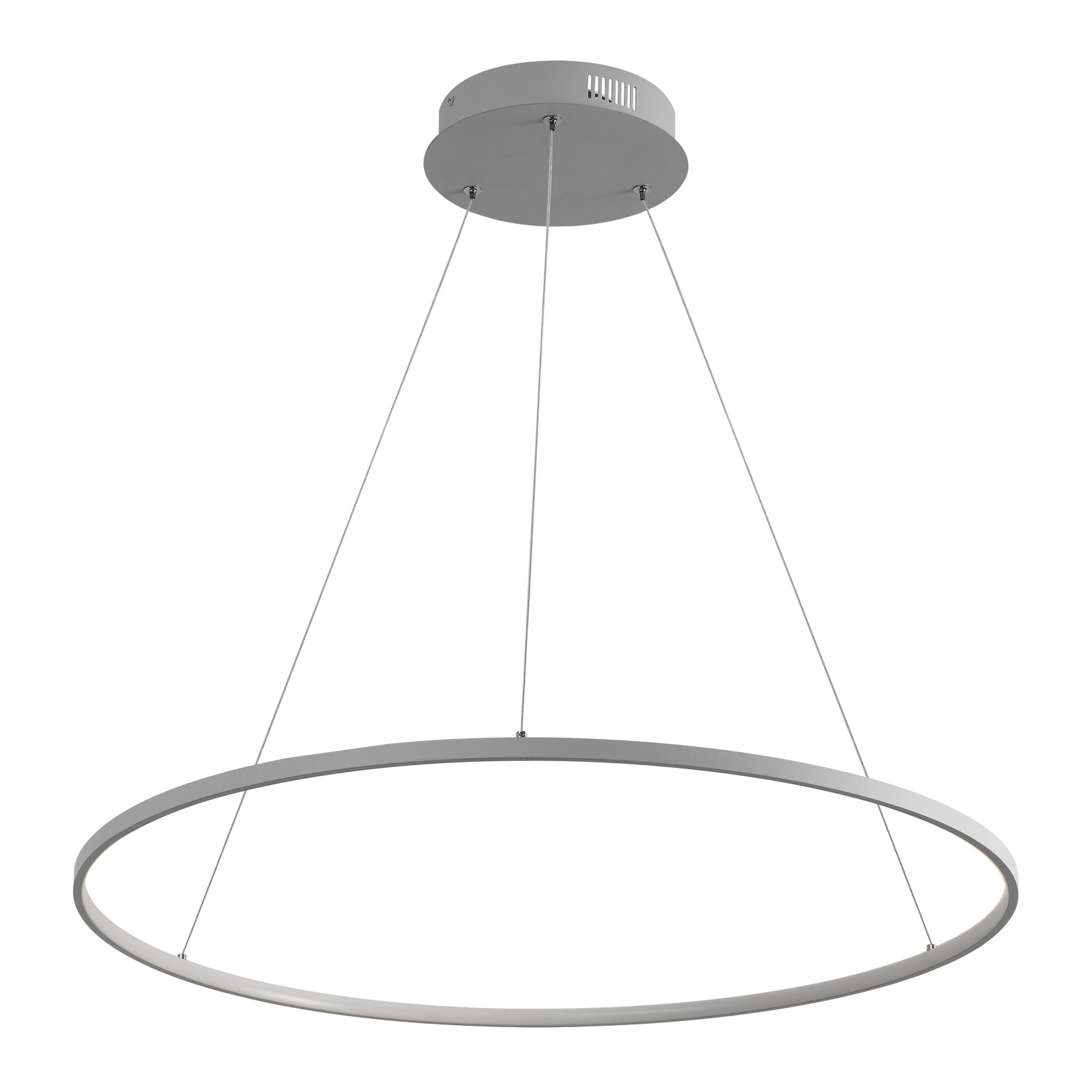 Odin Single Light Dimmable LED Pendant, 0.75" H x 34.88" W x 34.88" D, Gray