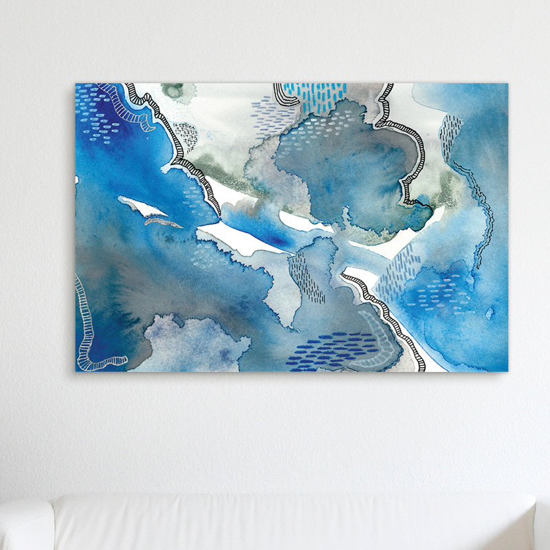 " Subtle Blues I " Painting Print