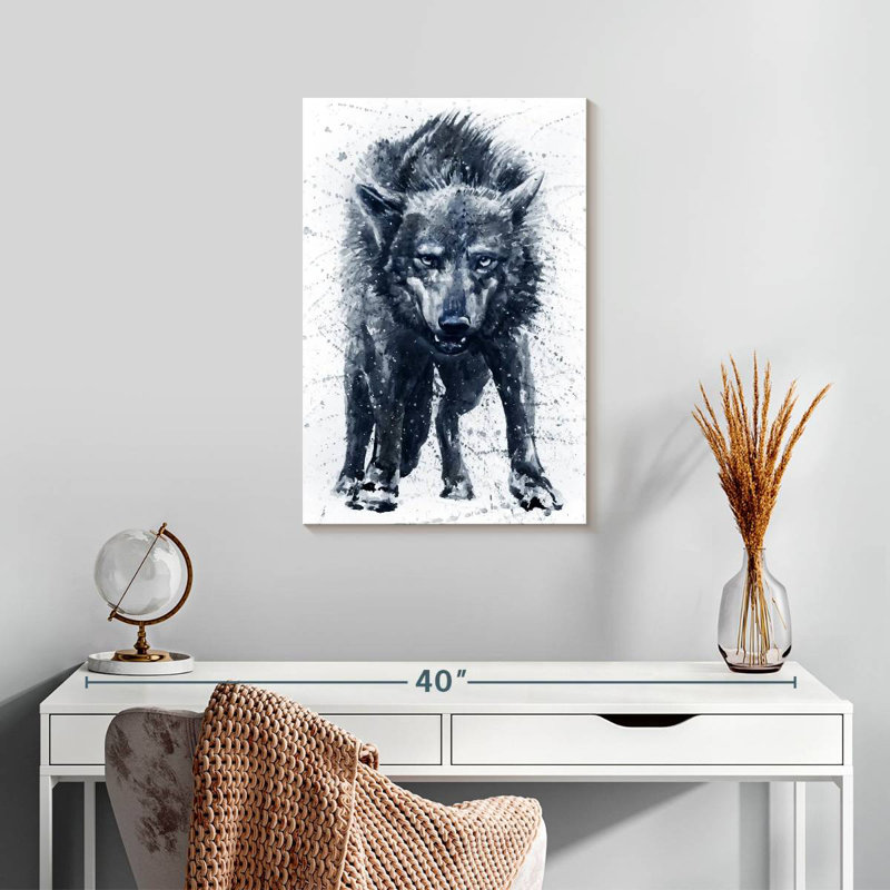 Brampt Angry Wolf, 24" H x 16" W