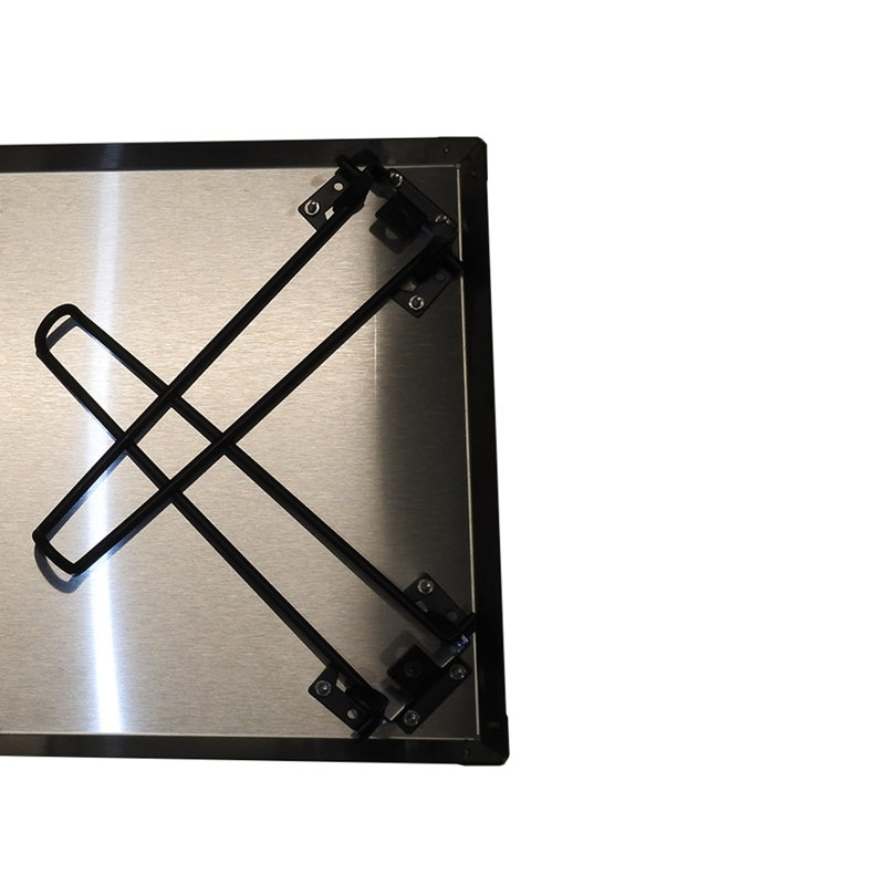 Stainless Steel Rectangle Fire Pit Heat Deflector with Foldable Legs