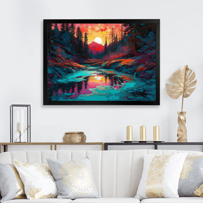 «Vivid Mountian Landscape», reproduction d'art sur toile