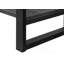 Table basse, accent, cocktail, rectangulaire, stratifié noir, métal noir