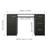 Computer Desk with 3 Drawers, 1 Door and 1 Storage Shelf-714382620