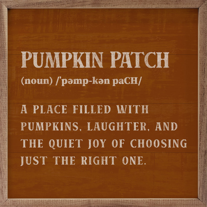 Pumpkin Patch Definition, 4" H x 4" W
