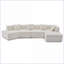 Canapé modulaire en L 140 po et 4 places modulaire minimaliste moderne blanc neige | Modulaire | Pas d'assemblage | Blanc | Standard-138813556