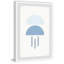 Blue Half Circles And Sticks - Single Picture Frame Painting-41365378