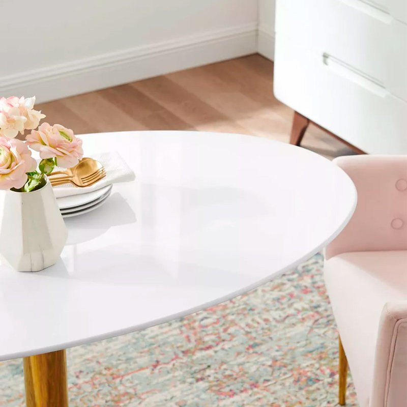 Kruise Round Metal Base Dining Table