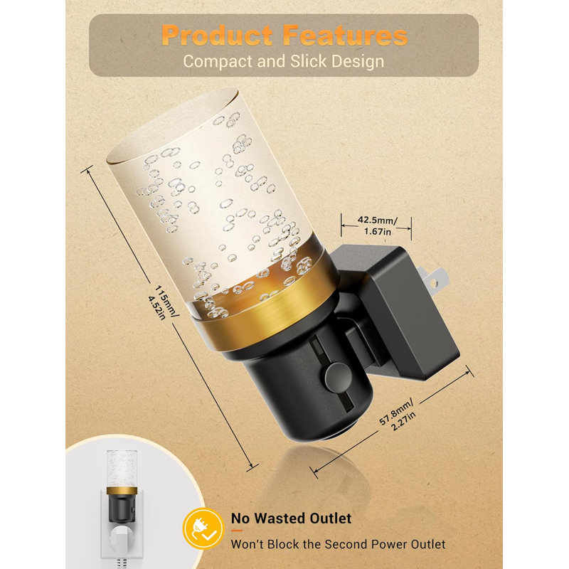 Dimmable Night Lights Plug into Wall