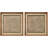Geometric Line Pattern Wall Decor - Minimalist Neutral Abstract Artwork - Framed Canvas Master Bedroom Wall Art Work 2 Pieces Print-97923445-97923446-108572870
