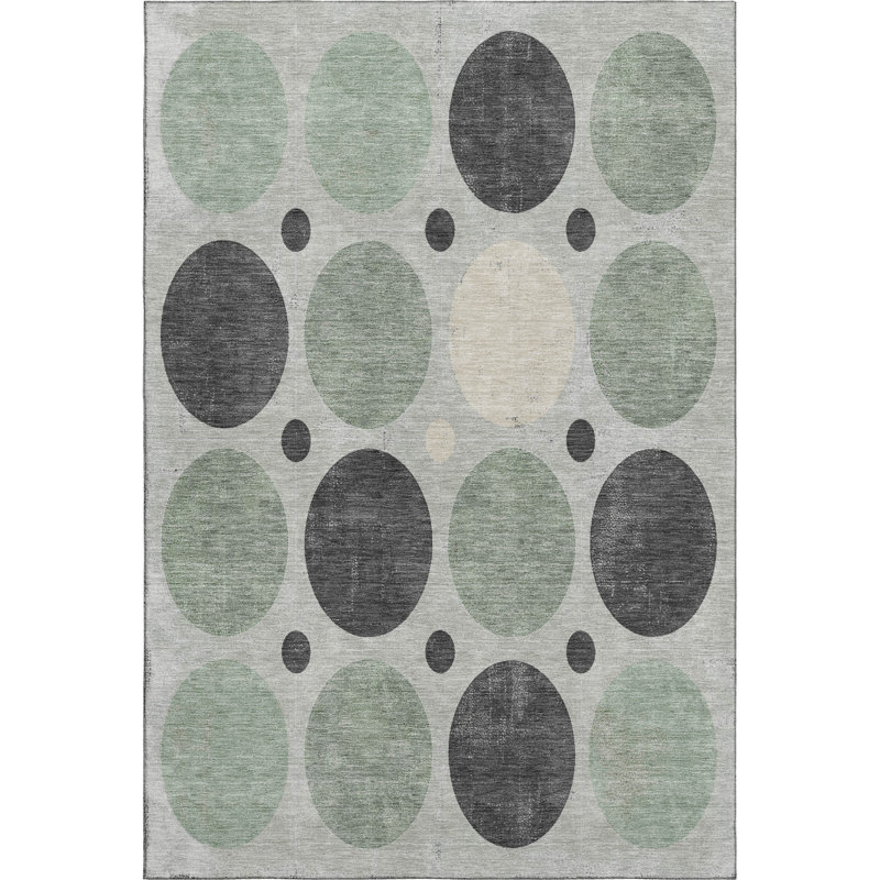 Premium Machine Washable Tiana AMF1949 Geometric Rug, Rectangle 10' x 14'